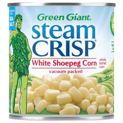 Green Giant Steam Crisp Vacuum Packed Whole Kernel White Shoepeg Corn 11 oz