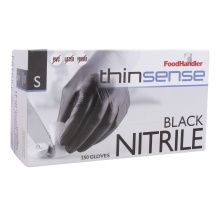slide 1 of 1, FoodHandler Small Black Nitrile Powder Free Gloves, 250 ct