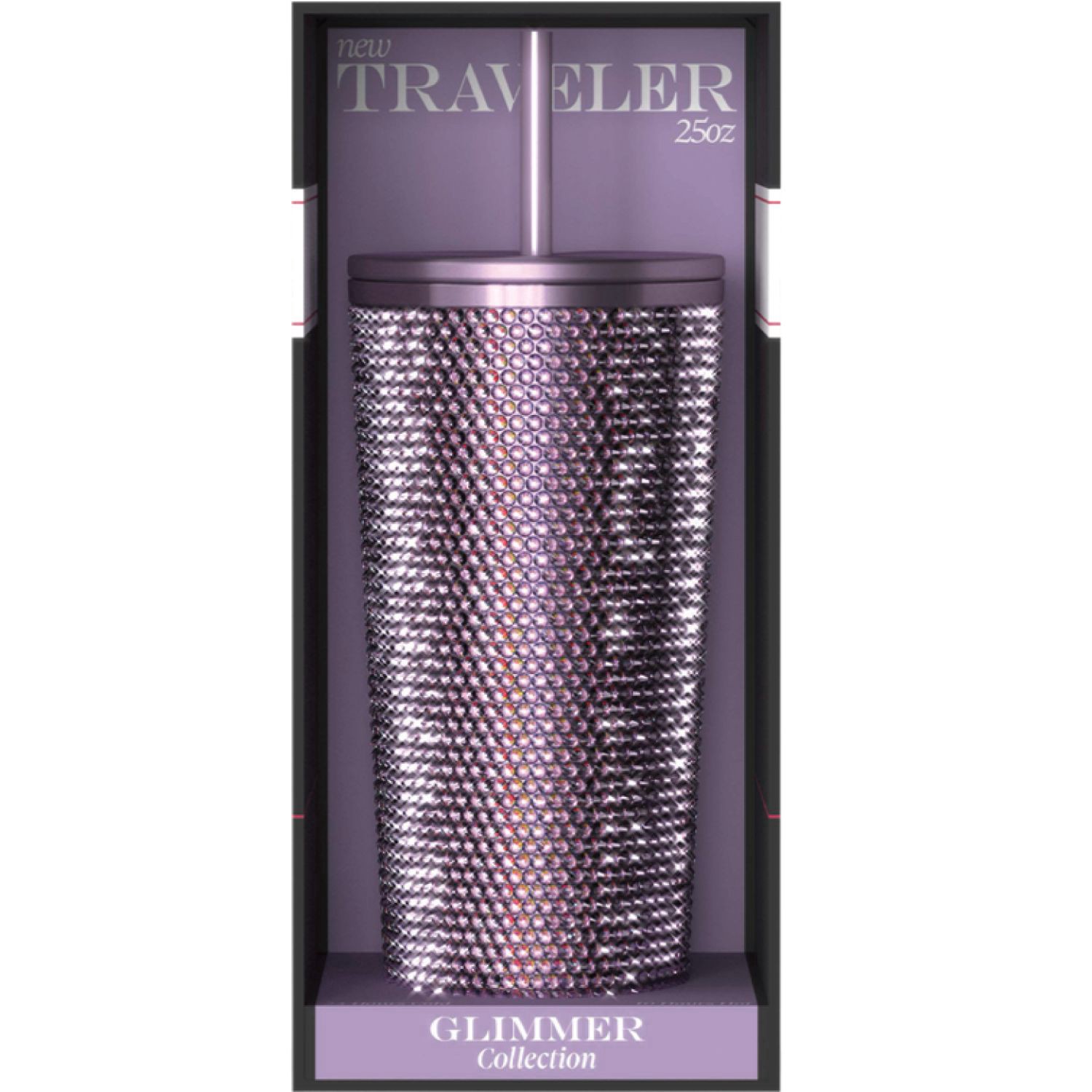 slide 1 of 1, Hydrapeak Rhinestone Double Wall Stainless Steel Travel Tumbler, Amethyst, 25 Oz, 1 ct