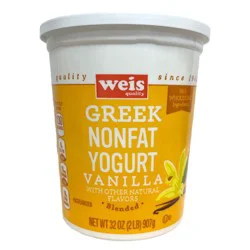 Weis Quality Vanilla Greek Nonfat Yogurt