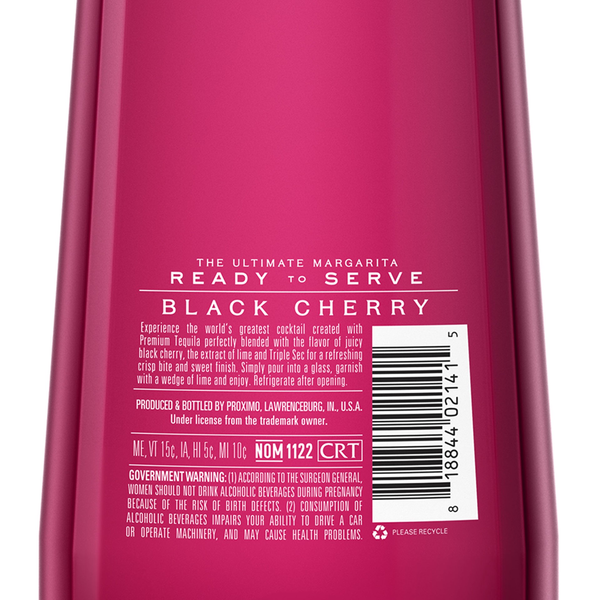 slide 5 of 5, 1800 Ultimate Black Cherry Margarita, 1.75 liter