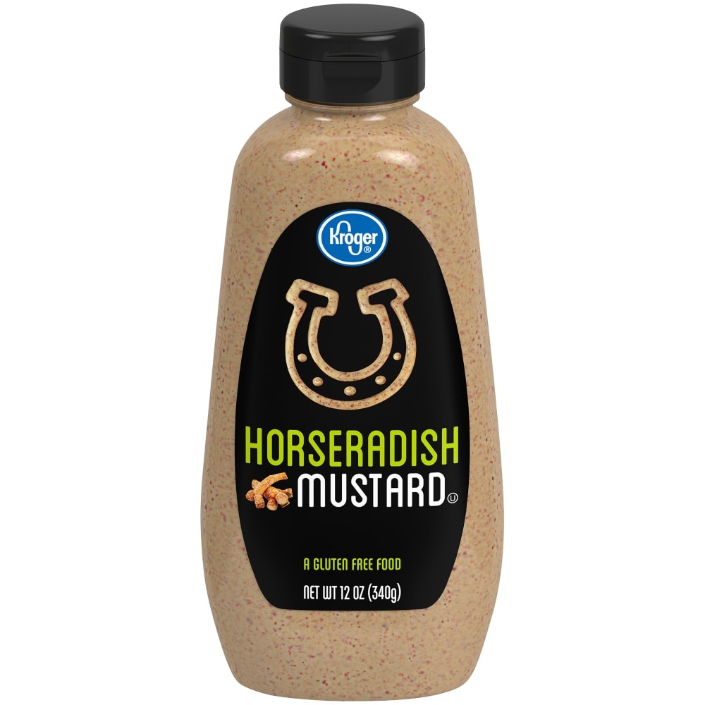 slide 1 of 1, Kroger Horseradish Mustard, 12 oz