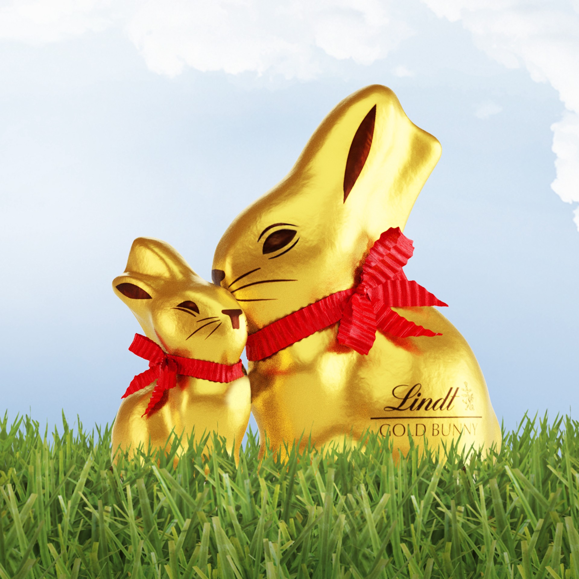 slide 3 of 5, Lindt GOLD BUNNY Milk Chocolate, Hollow Milk Candy Chocolate Bunny, 7.0 oz. Bunny, 7 oz