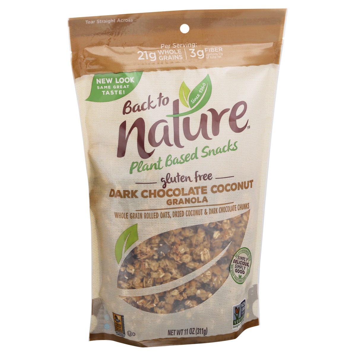 slide 7 of 10, Back to Nature™ Dark Chocolate Coconut Granola 11 oz. Bag, 11 oz