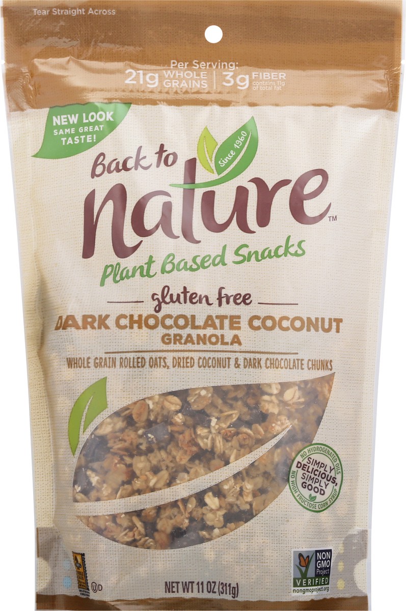 slide 5 of 10, Back to Nature™ Dark Chocolate Coconut Granola 11 oz. Bag, 11 oz