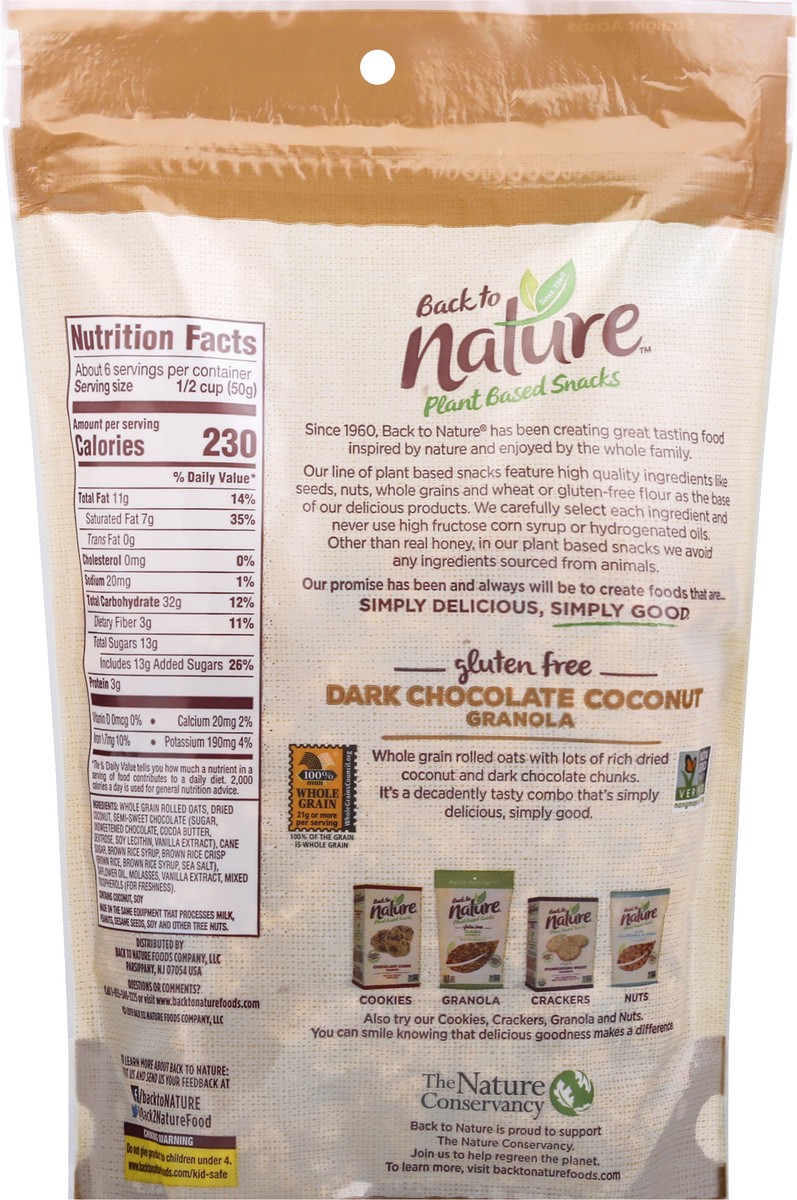 slide 6 of 10, Back to Nature™ Dark Chocolate Coconut Granola 11 oz. Bag, 11 oz