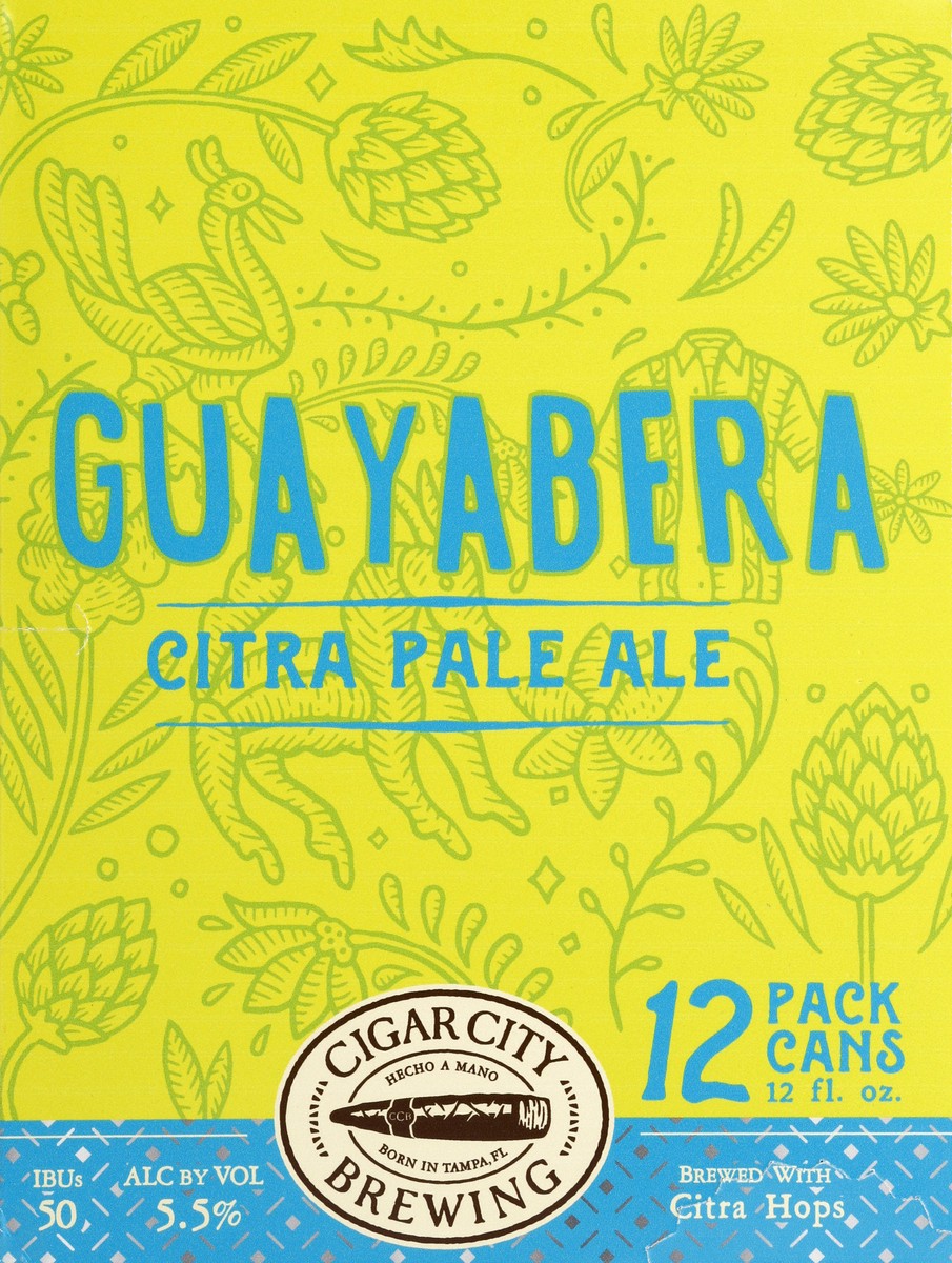 slide 6 of 6, Cigar City Brewing Cigar City Guayabera Citra Pale Ale 12 Pack 12 fl oz Can, 12 oz