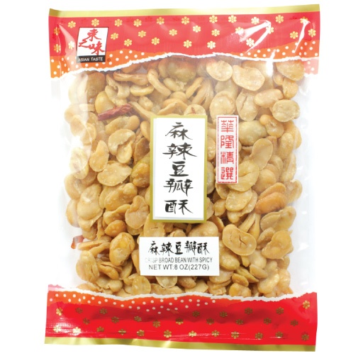 slide 1 of 1, Asian Taste Asn/Tas Crisp Broad Bean W/Spicy, 8 oz