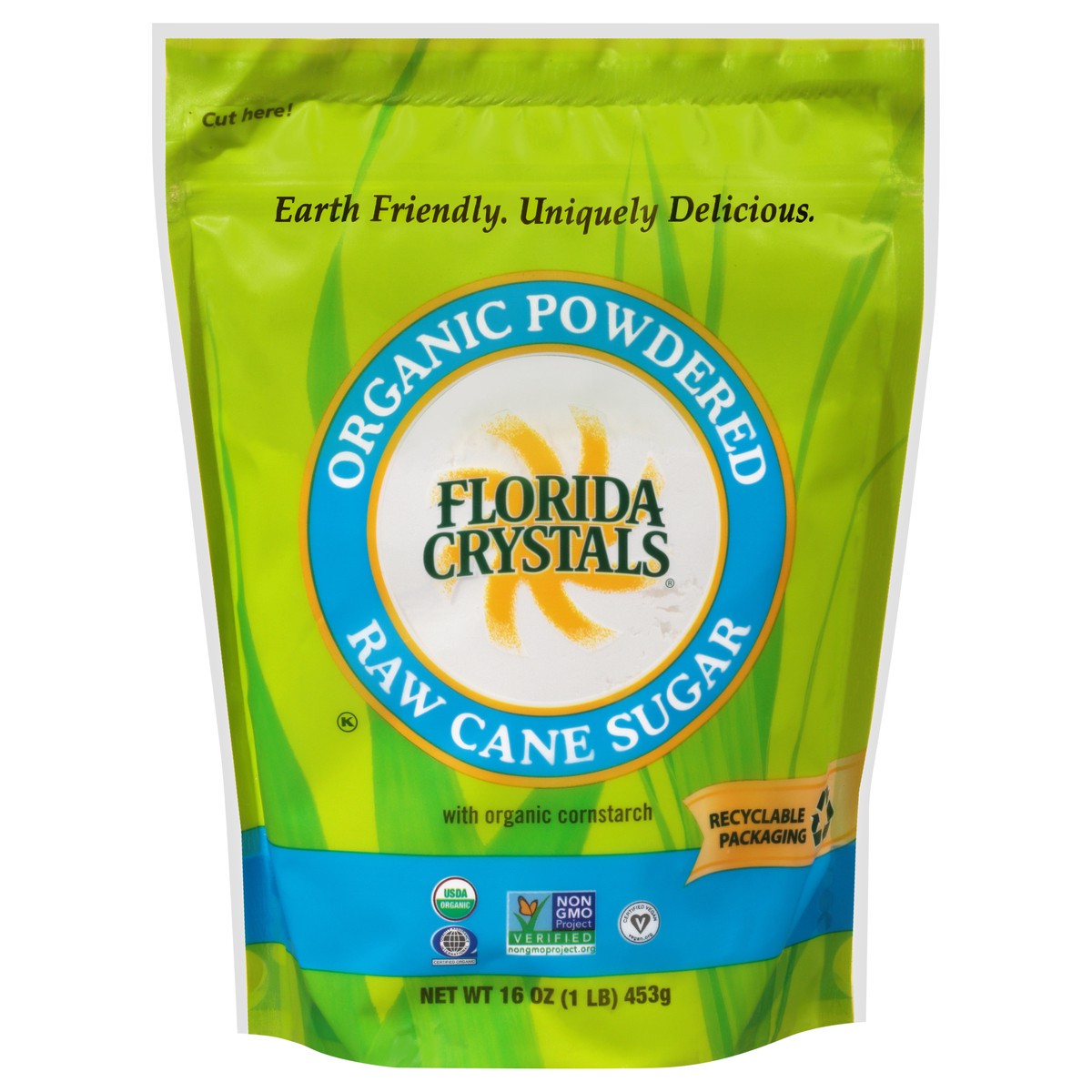 slide 1 of 7, Florida Crystals Organic Powdered Raw Cane Sugar - 1 LB, 1 lb