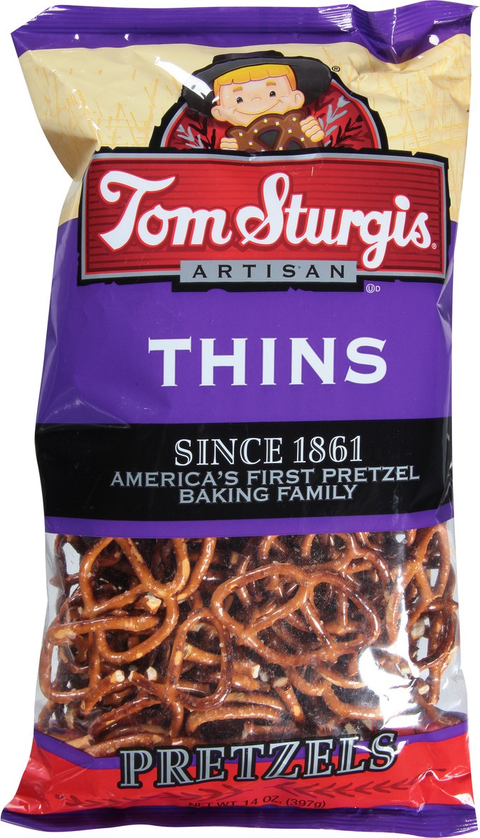 slide 2 of 9, Tom Sturgis TS Thins, 14 oz