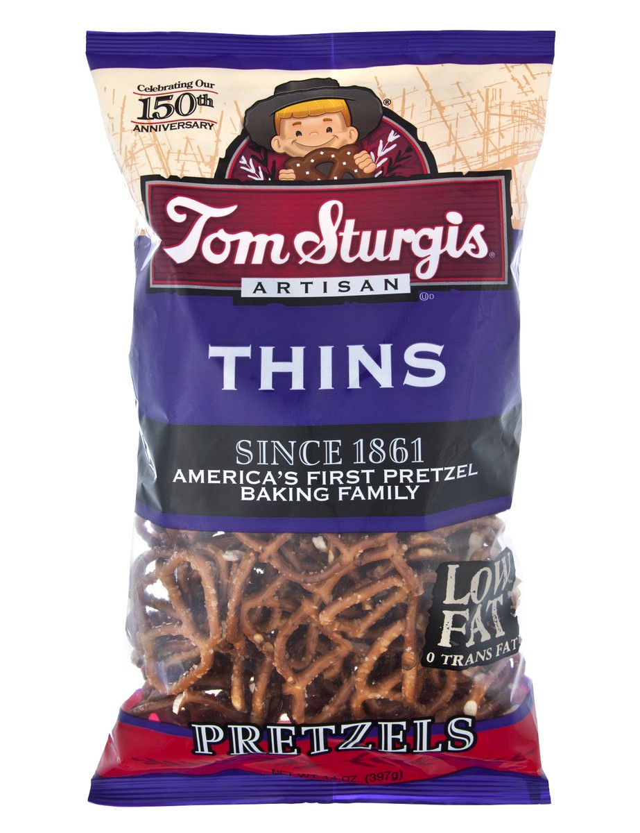 slide 1 of 9, Tom Sturgis TS Thins, 14 oz