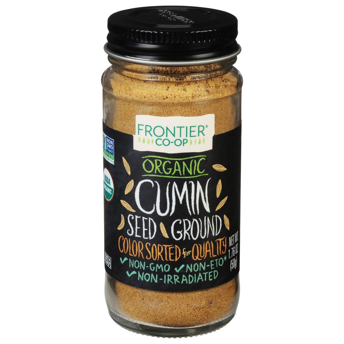 slide 1 of 9, Frontier Co-Op Organic Ground Cumin Seed 1.76 oz, 1.76 oz