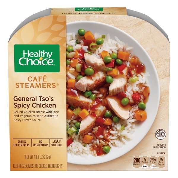 slide 1 of 1, Healthy Choice Cafe Steamers Asian General Tso's Spicy Chicken, 10.8 oz