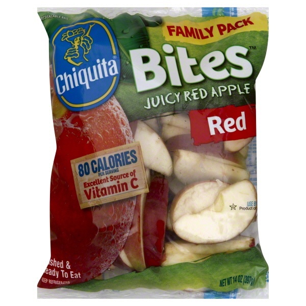 slide 1 of 1, Chiquita Red Apple Bites Family Pack, 14 oz