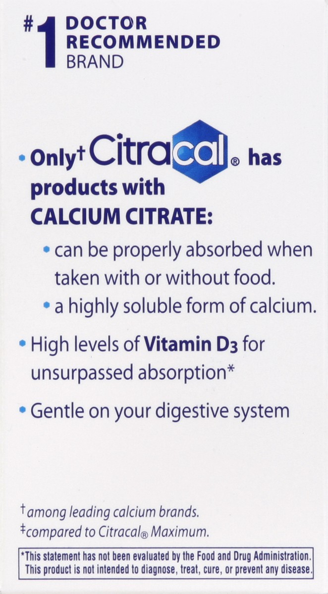 slide 3 of 5, Citracal Petites +D3 Calcium Citrate Coated Caplets 100 ea, 100 ct