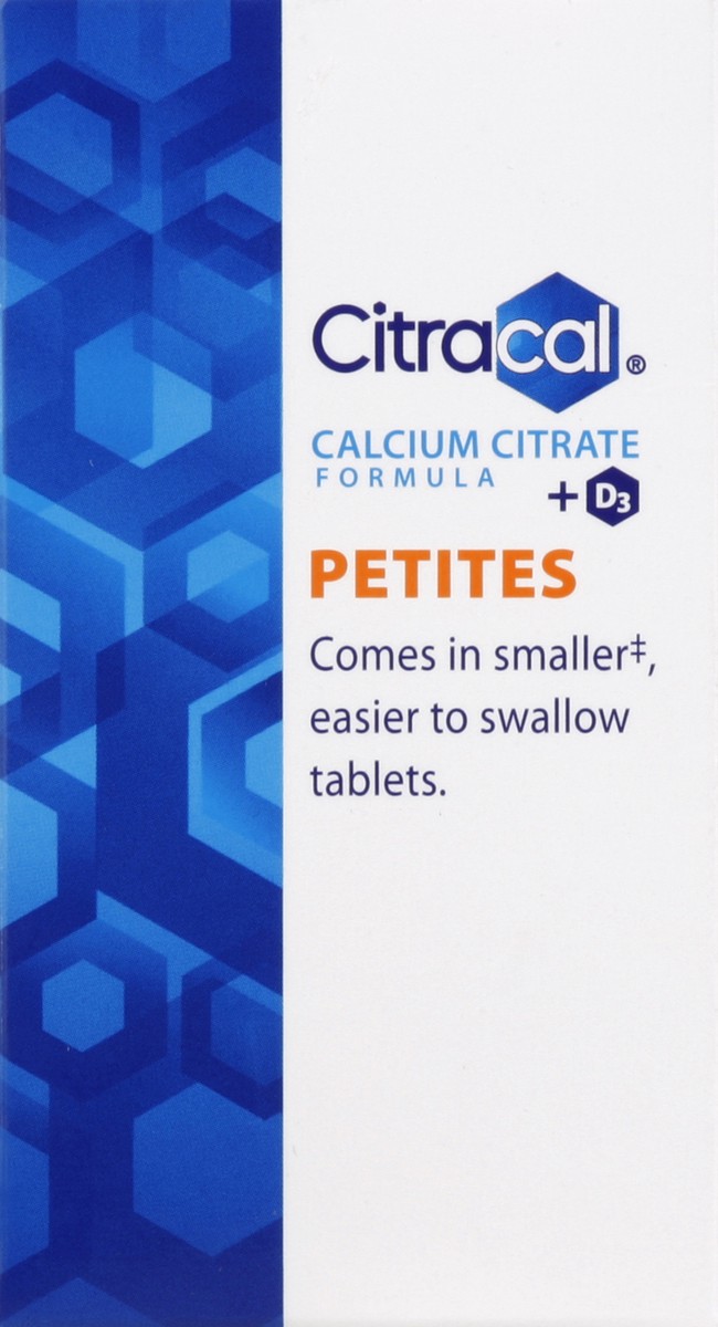 slide 2 of 5, Citracal Petites +D3 Calcium Citrate Coated Caplets 100 ea, 100 ct