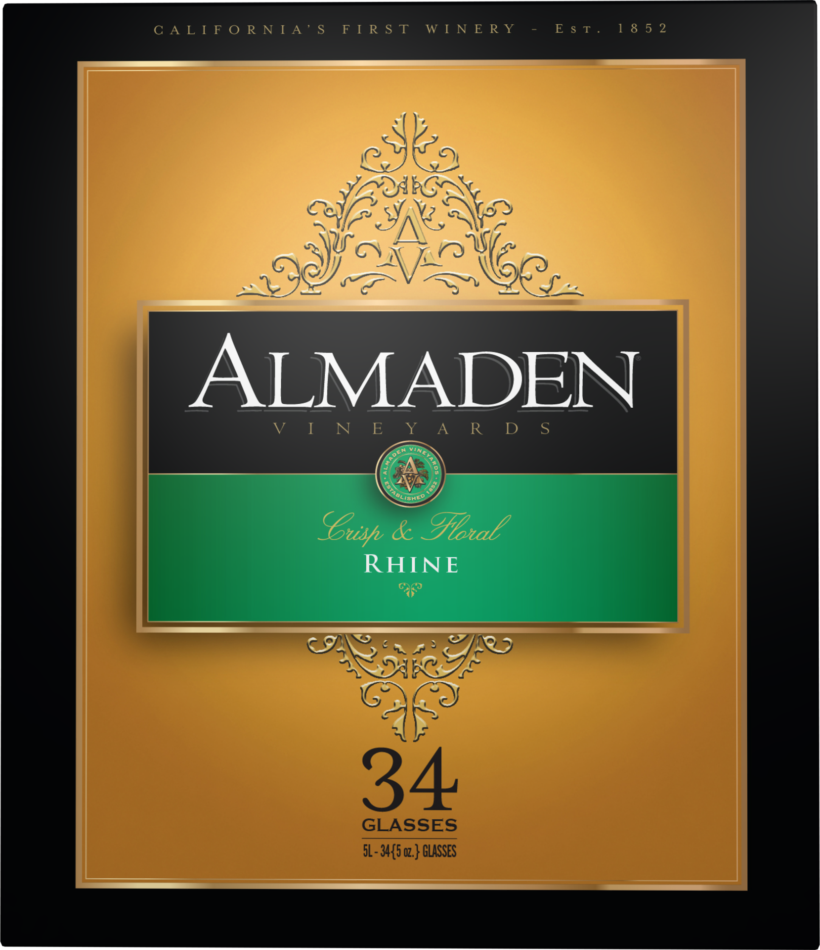 slide 3 of 3, Almaden Vineyards Rhine, White Wine, California, 1 ct, 5L Box, 5 liter