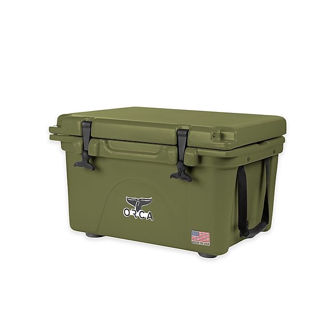 slide 1 of 2, Orca Ice Retention Cooler - Green, 26 qt