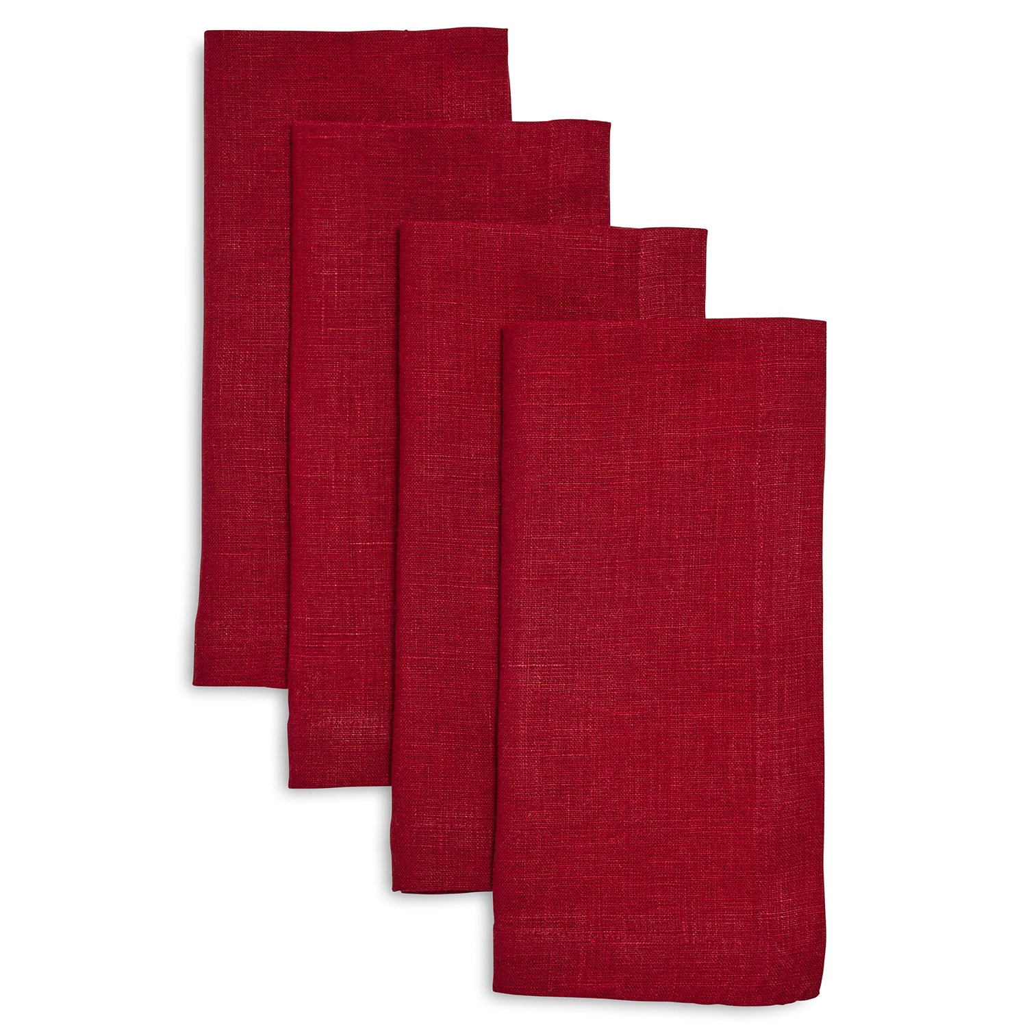 slide 1 of 1, Sur La Table Linen Napkins, Cranberry, 4 ct