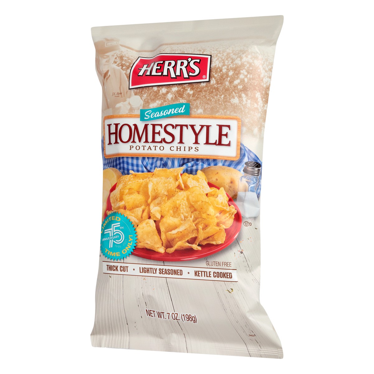 slide 11 of 13, Herr's Seasoned Homestyle Potato Chips 7 oz, 7 oz