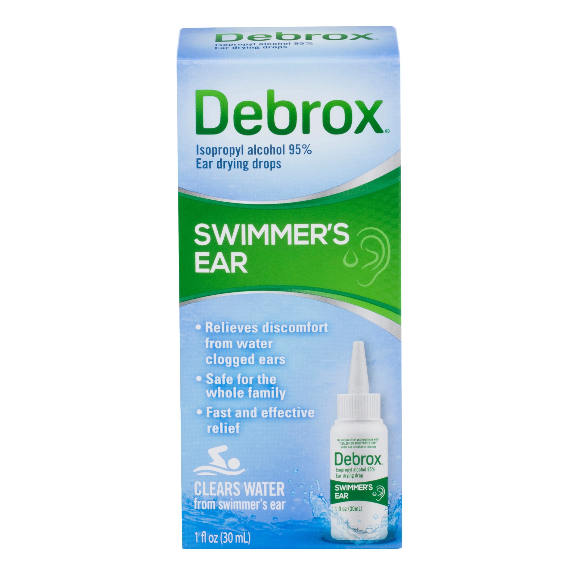 slide 1 of 11, Debrox Swimmer''s Ear Drops, Ear Drying Drops for Adults and Kids, 1 fl oz, 1 fl oz