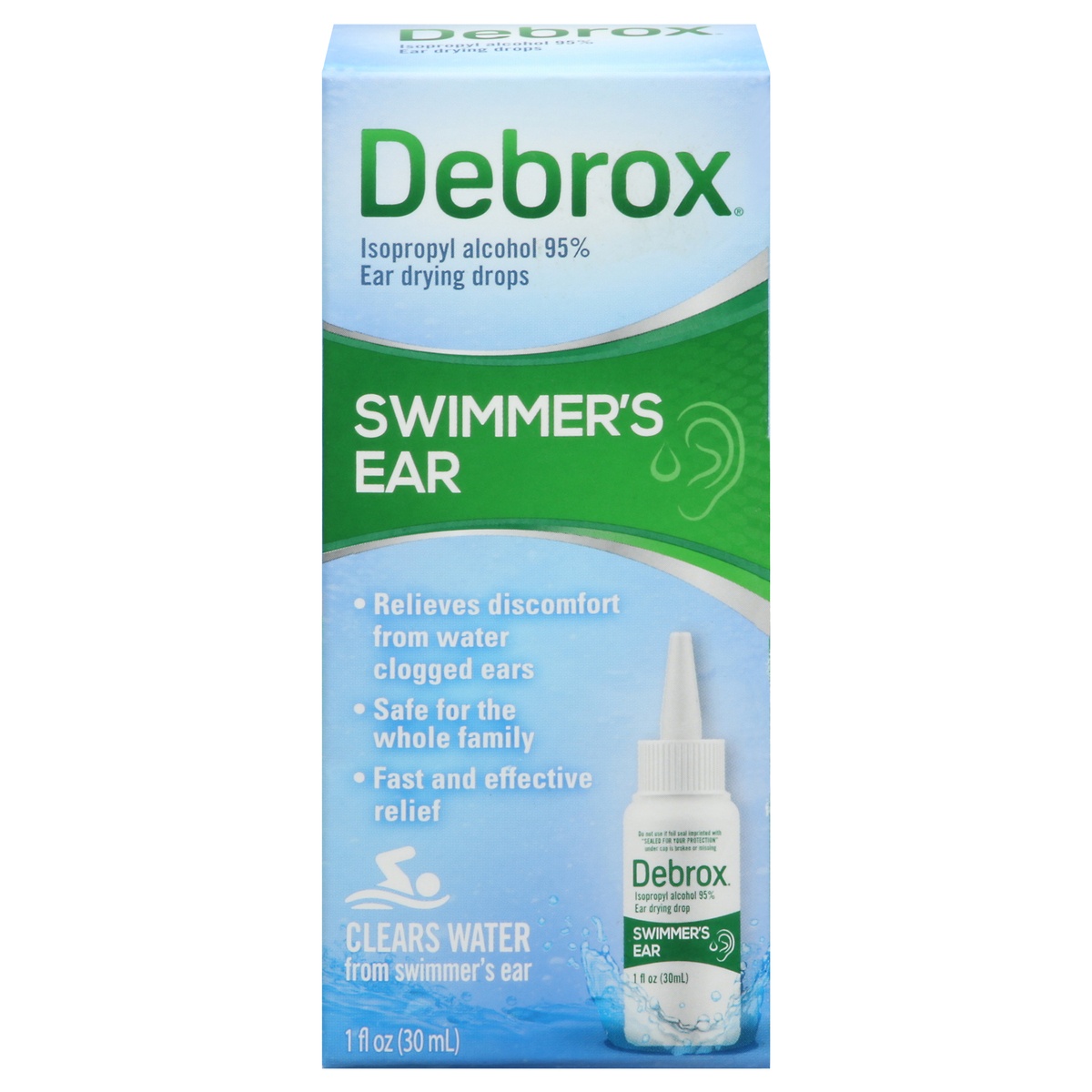 slide 10 of 10, Debrox Swimmer's Ear Relief Drops, 1 fl oz