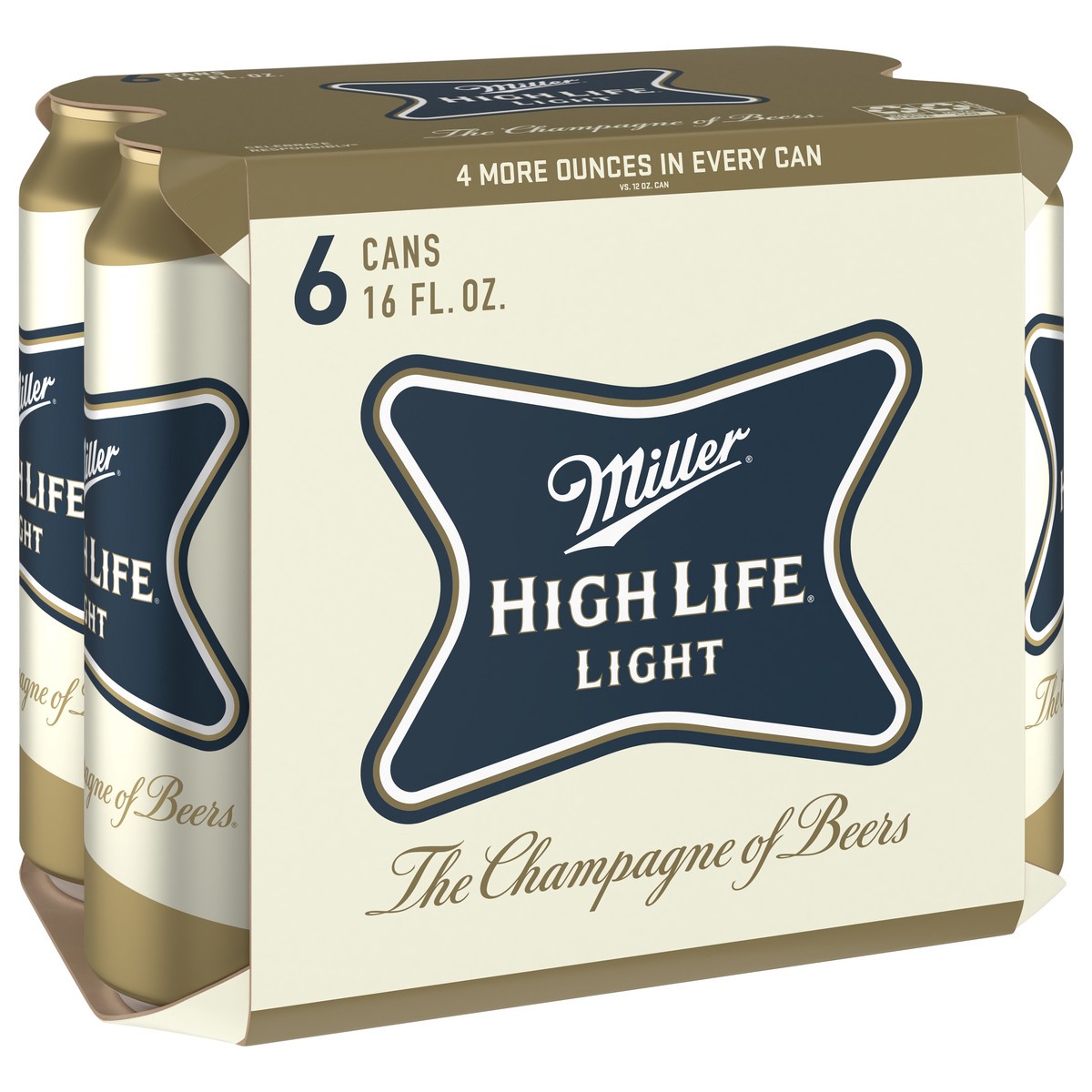 slide 2 of 13, Miller High Life Light Beer 6 - 16 fl oz Cans, 6 ct