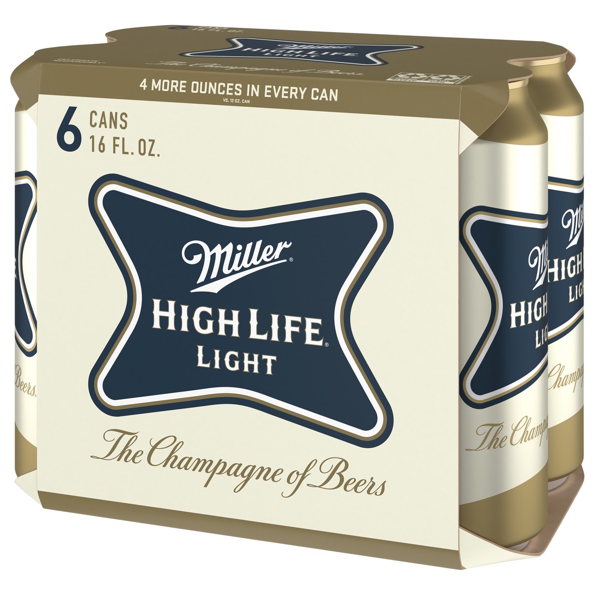 slide 10 of 13, Miller High Life Light Beer 6 - 16 fl oz Cans, 6 ct