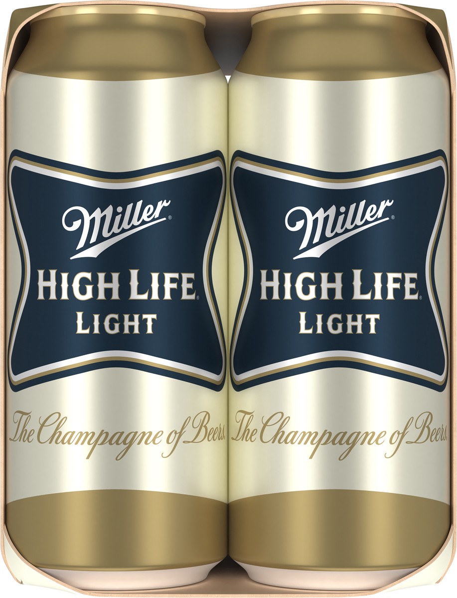slide 4 of 13, Miller High Life Light Beer 6 - 16 fl oz Cans, 6 ct