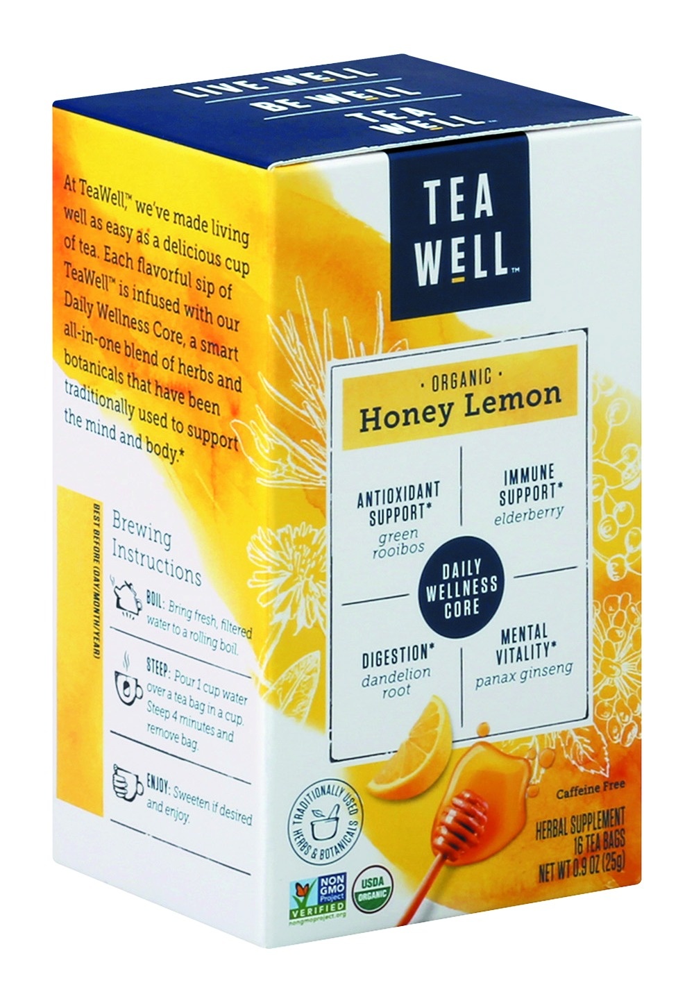 slide 1 of 4, Celestial Seasonings Honey Lemon Wellness Tea, 16 ct