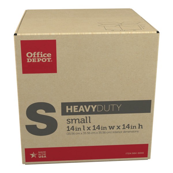 slide 2 of 3, Office Depot® Brand Heavy-Duty Corrugated Moving Box, 14""H x 14""W x 14""D, Kraft, 1 ct