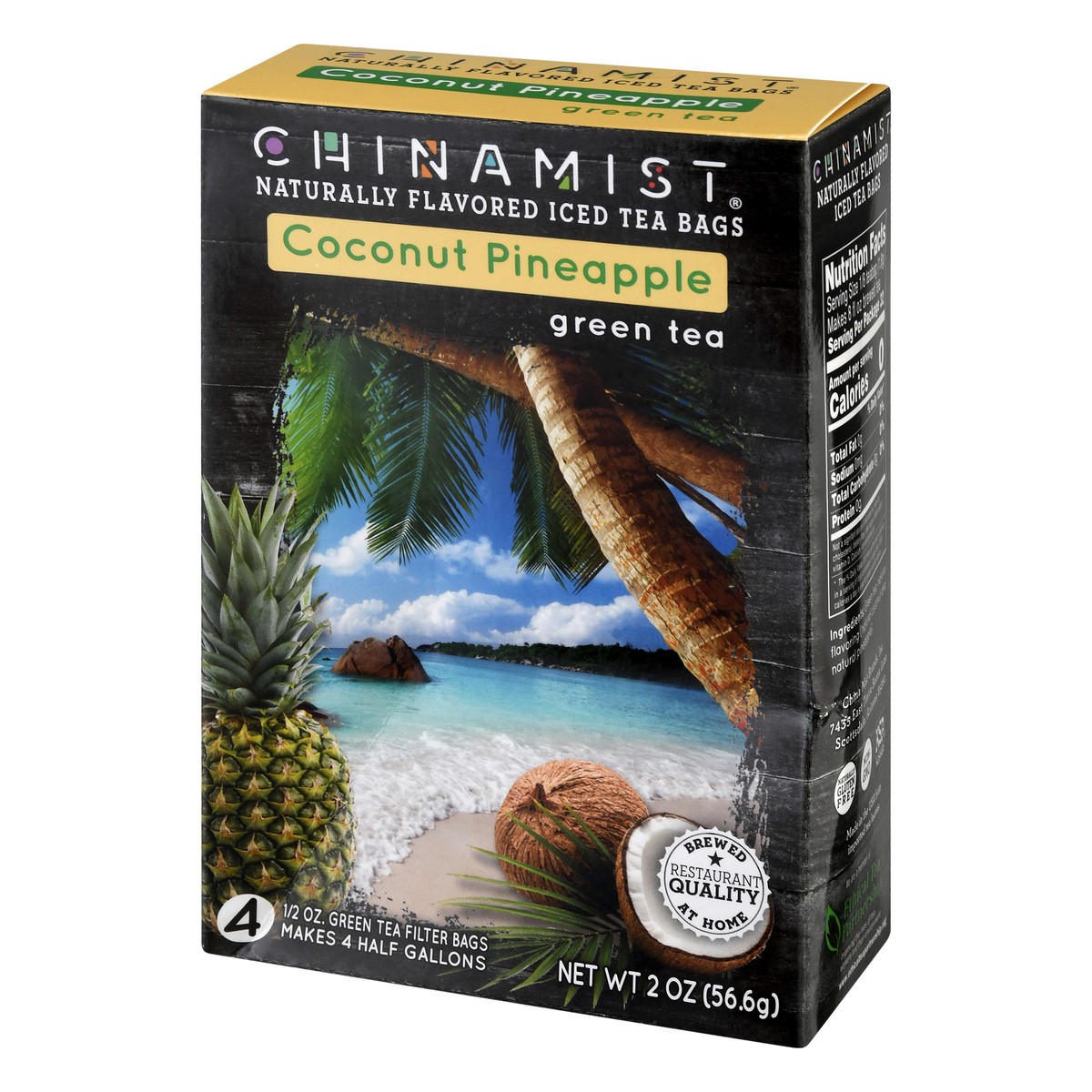 slide 6 of 9, China Mist Iced Tea Bags Coconut Pineapple Green Tea - 4 ct, 4 ct