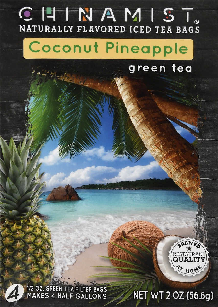 slide 5 of 9, China Mist Iced Tea Bags Coconut Pineapple Green Tea - 4 ct, 4 ct