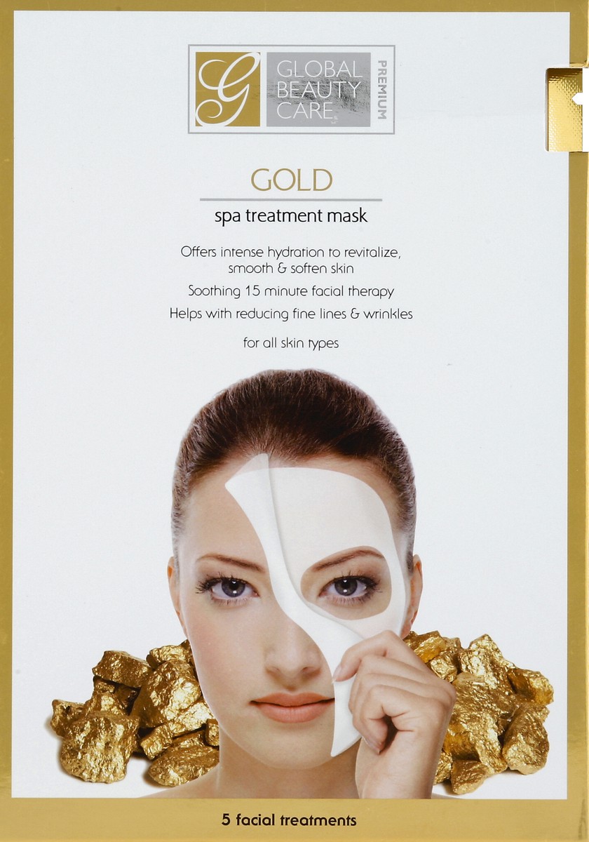 slide 1 of 5, Global Beauty Care Spa Treatment Mask 5 ea, 5 ct