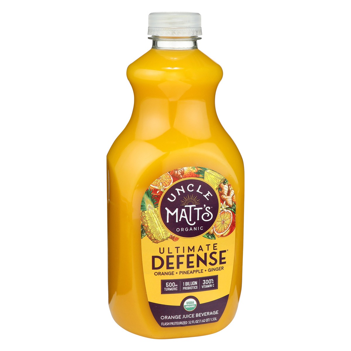 slide 2 of 2, Uncle Matts Organic Organic Orange Juice Defense With Turmeric & Probiotics, 52 oz
