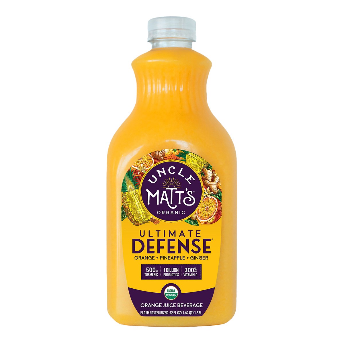 slide 1 of 2, Uncle Matts Organic Organic Orange Juice Defense With Turmeric & Probiotics - 52 oz, 52 oz