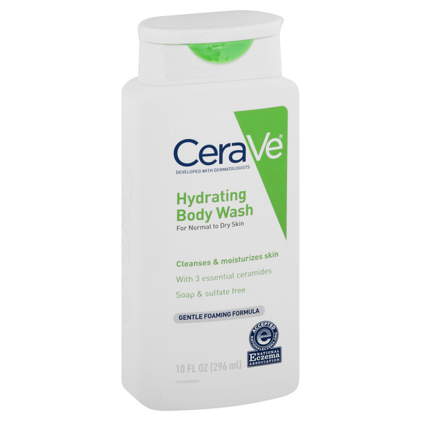 slide 1 of 1, CeraVe Hydrating Body Wash, 10 fl oz