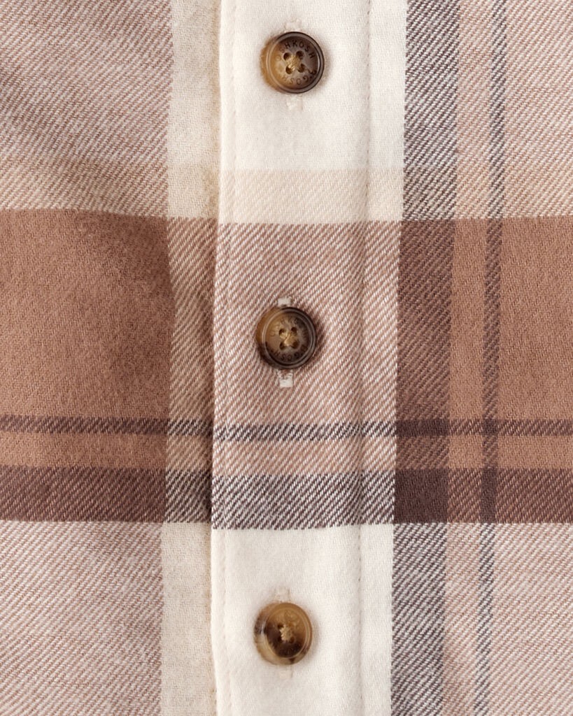 slide 2 of 3, Oshkosh Baby Boy Flannel Long-Sleeve Jacket - Brown Brown 24M, 1 ct