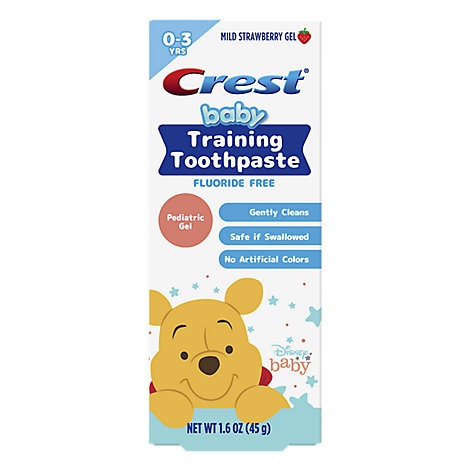 slide 1 of 1, Crest Training Toothpaste Winnie The Pooh Mild Strawberry Gel, 1.6 oz