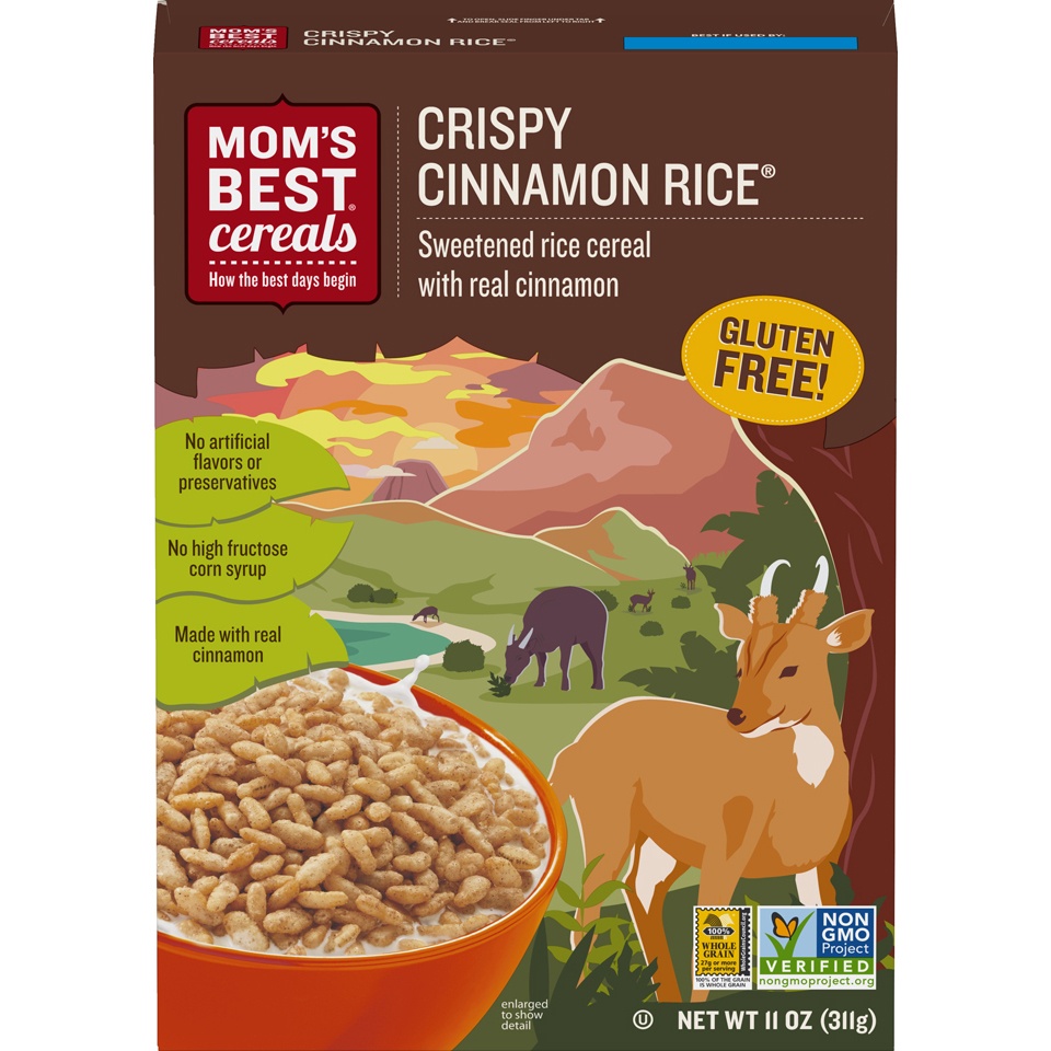 slide 1 of 1, Mom's Best Crispy Cinnamon Rice Cereal, 11 oz