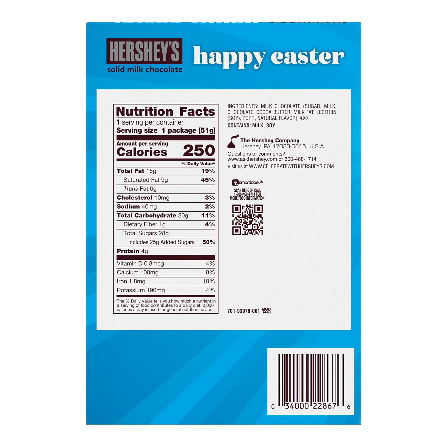 slide 2 of 8, Hershey's Solid Milk Chocolate Cross, Easter Candy Gift Box, 1.8 oz, 1.8 oz