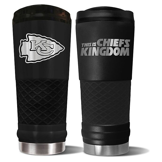 slide 1 of 1, NFL Kansas City Chiefs Powder Coated Stealth Draft Tumbler, 24 oz