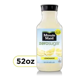 Minute Maid Zero Sugar Lemonade Bottle, 52 fl oz