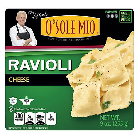 slide 1 of 1, O Sole Mio Ravioli 4 Cheese - 9 OZ, 9 oz