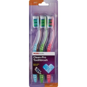 slide 1 of 1, CVS Health Clean-Pro Toothbrushes, 6ct, 1 ct