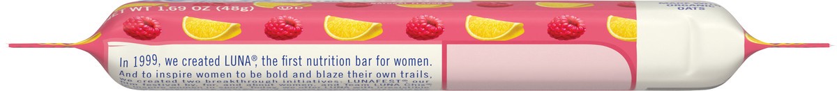 slide 5 of 9, LUNA Bar - Mash-Ups LemonZest + Raspberry Flavor - Snack Bars - Non-GMO - Gluten-Free Protein Bars - Made with Organic Oats (1 Count), 1.69 oz