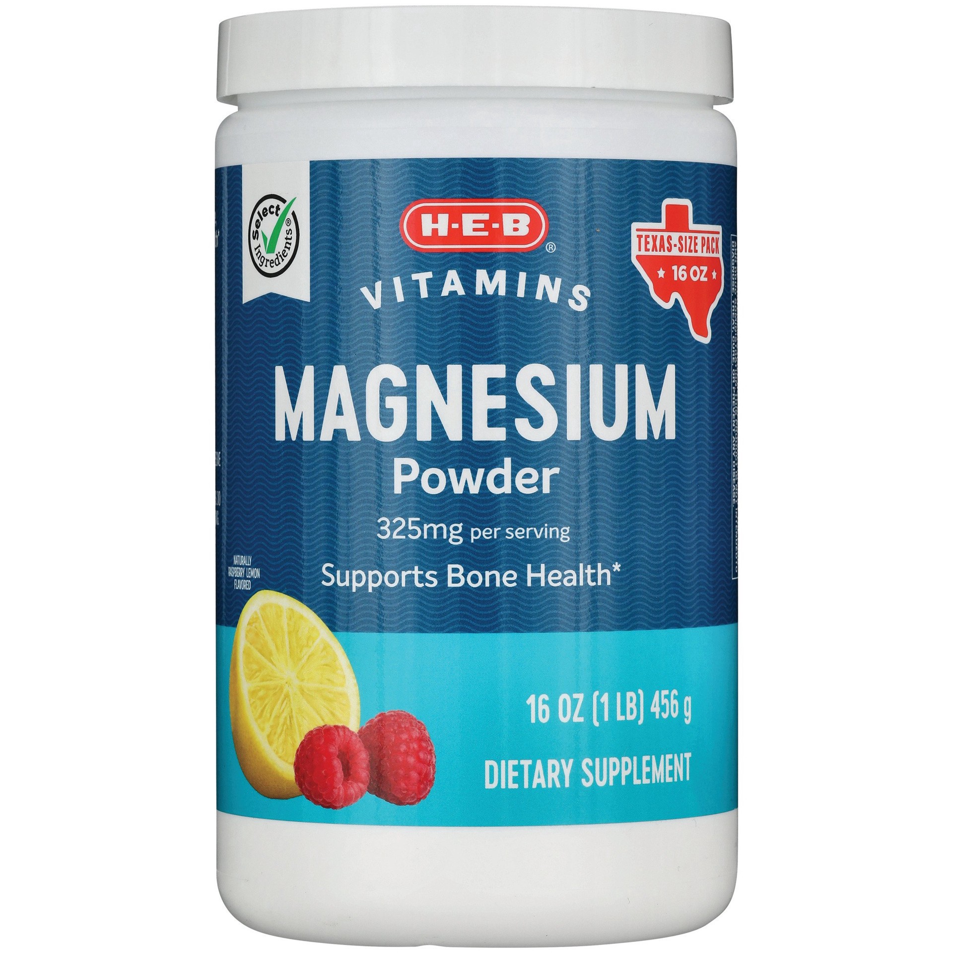 slide 1 of 1, H-E-B Magnesium Powder, 16 oz