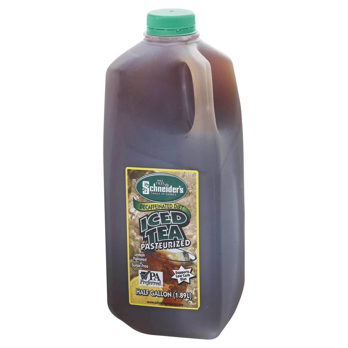 slide 4 of 13, Schneider's Iced Tea, Decaffeinated Diet, Lemon Flavored - 64 oz, 64 oz