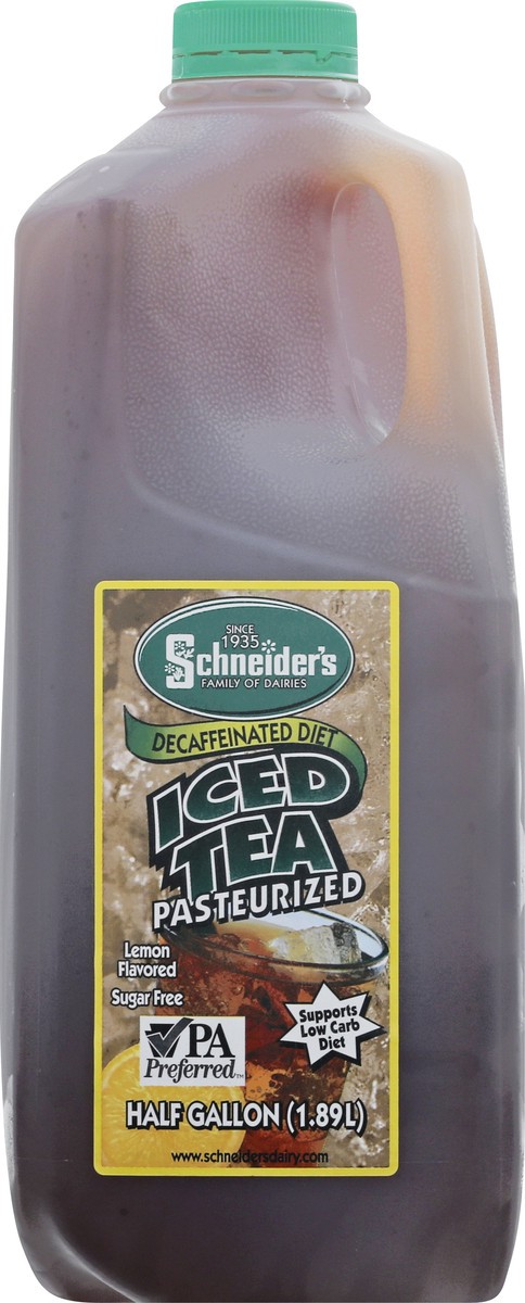 slide 2 of 13, Schneider's Iced Tea, Decaffeinated Diet, Lemon Flavored - 64 oz, 64 oz