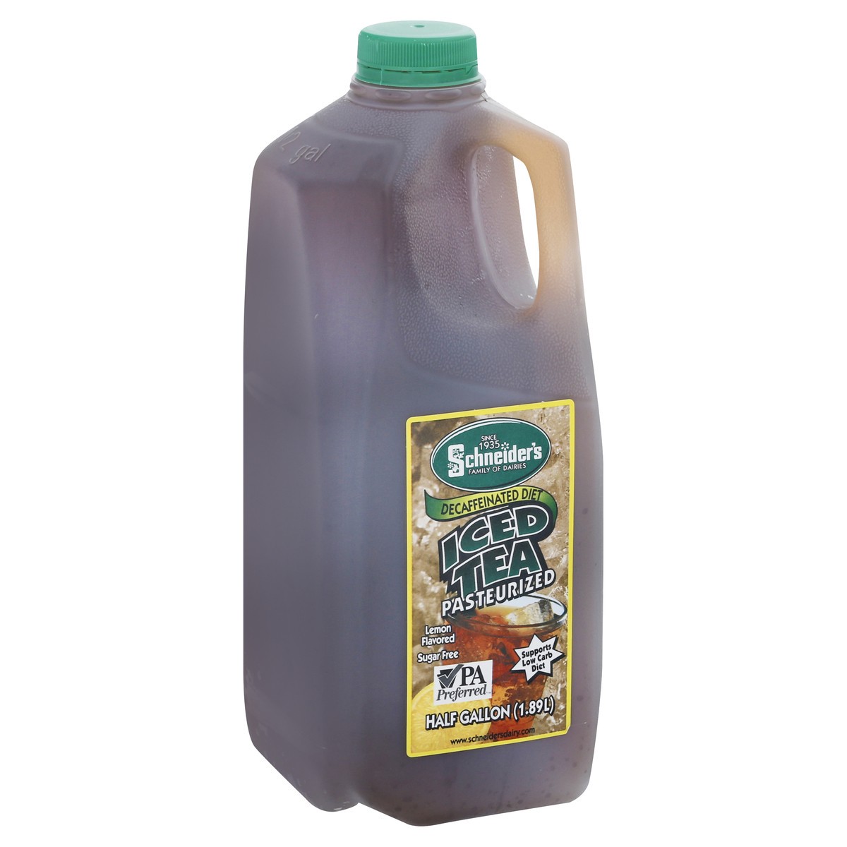 slide 5 of 13, Schneider's Iced Tea, Decaffeinated Diet, Lemon Flavored - 64 oz, 64 oz